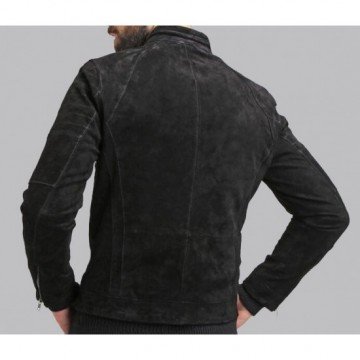 Genuine Leather Men's Black Suede Jacket Genuine Leather Men's Black Suede Jacket
