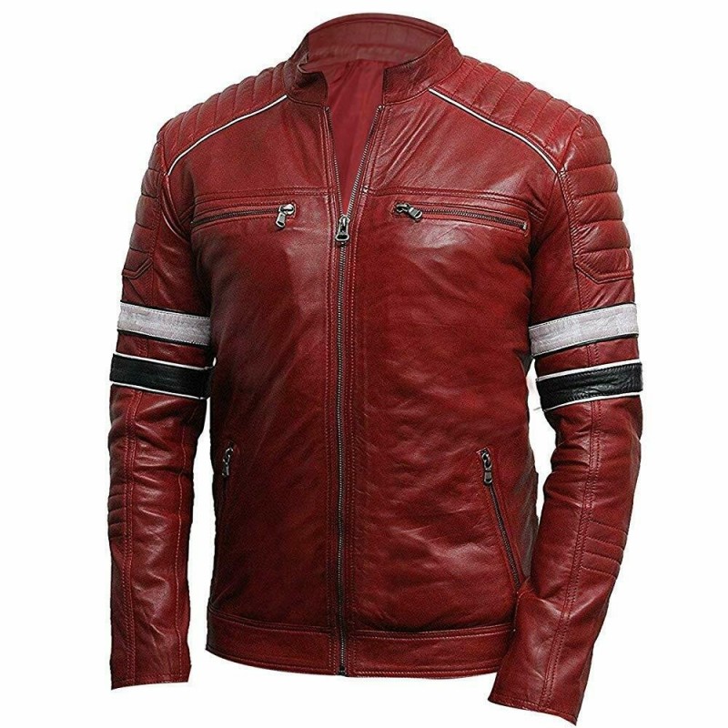 cafe leather motorcycle jacket