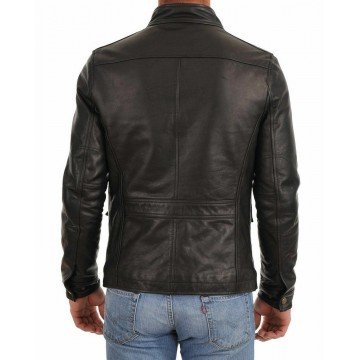 New Men's Genuine Lambskin Leather Motorcycle jacket Slim Fit Biker Jacket Shirt Style New Men's Genuine Lambskin Leather Motorcycle jacket Slim Fit Biker Jacket Shirt Style
