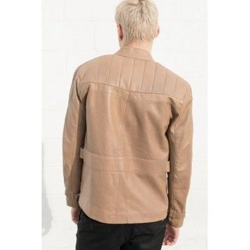 Mens Rebel Finn Light Brown Rebel Leather Jacket