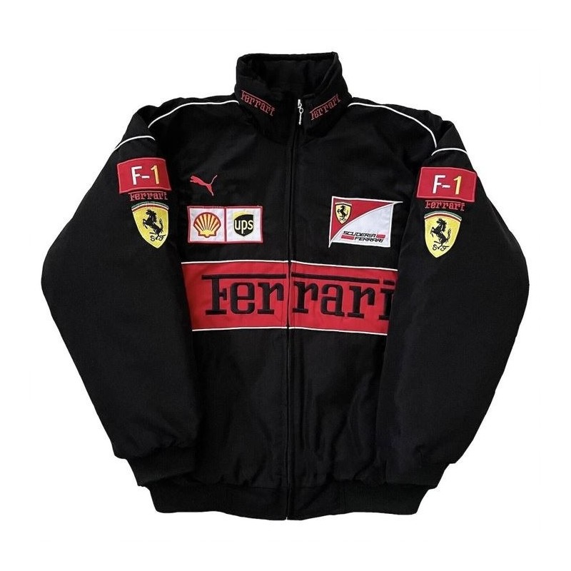 Ferrari Vintage Black Racing Jacket