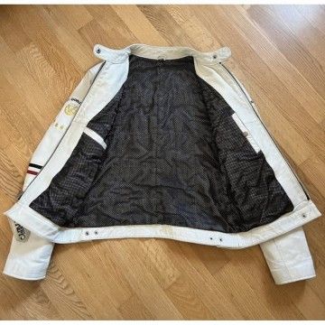 Ferrari White Leather Jacket