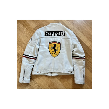 Ferrari White Leather Jacket