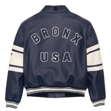 Mens Avirex Bronx Biker Leather Jacket
