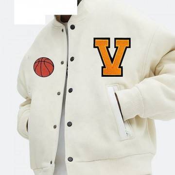 Mens V Logo Letterman...