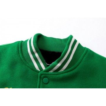 Mens Off White Savior Biker Green Varsity Jacket