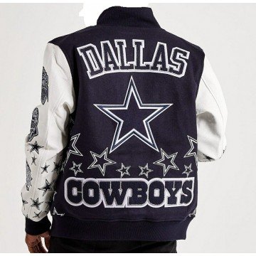 Dallas Cowboys 5X Super Bowl Champions Mash Up Varsity Jacket Dallas Cowboys 5X Super Bowl Champions Mash Up Varsity Jacket