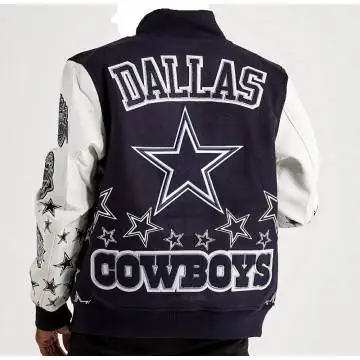 Dallas Cowboys 5X Super Bowl Champions Mash Up Varsity Jacket