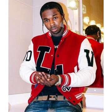 Pop Smoke Dreaming Red Varsity Jacket