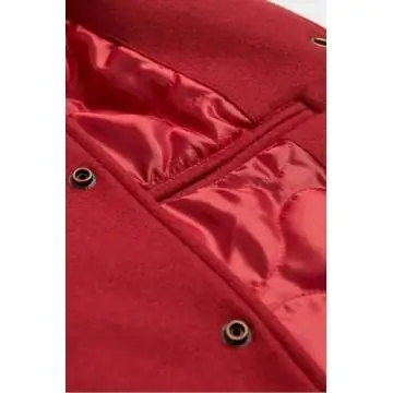 Baseball Embroidered Red Tigers Wool Varsity Jacket Baseball Embroidered Red Tigers Wool Varsity Jacket