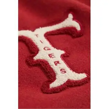 Baseball Embroidered Red Tigers Wool Varsity Jacket Baseball Embroidered Red Tigers Wool Varsity Jacket
