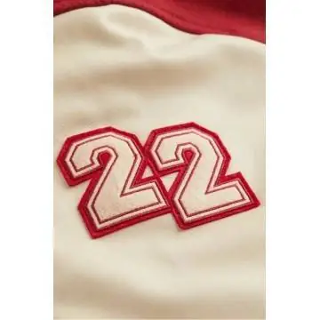 Baseball Embroidered Red Tigers Wool Varsity Jacket Baseball Embroidered Red Tigers Wool Varsity Jacket