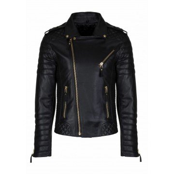 Men's Genuine Black Lambskin Leather Motorcycle jacket Slim fit Biker jacket Men's Genuine Black Lambskin Leather Motorcycle jacket Slim fit Biker jacket