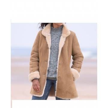 New Womens Beige Sherling...