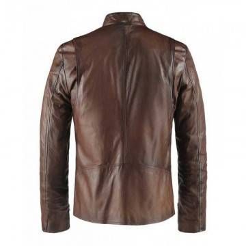 Tony Stark Iron Man 3 Brown Leather Jacket