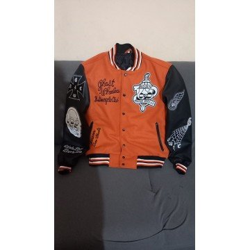 Ghost Wheelers Orange Letterman Varsity Jacket