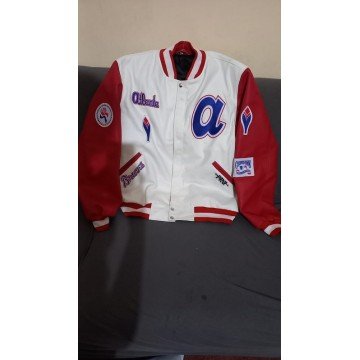 Atlanta Braves Mash Up Off White Varsity Jacket