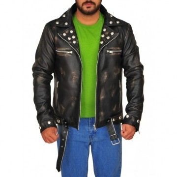 Fallout Tunnel Snakes Rule Black Leather Jacket