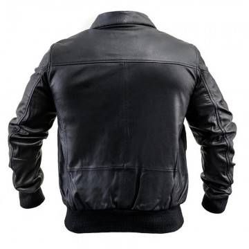 Mens Vintage A2 Aviator WW2 90s Military Leather Jacket