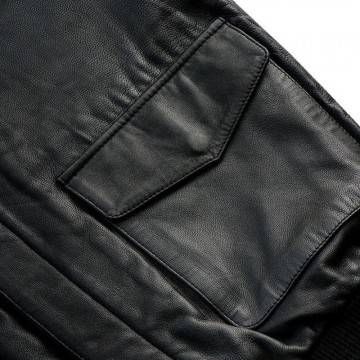 Mens Vintage A2 Aviator WW2 90s Military Leather Jacket