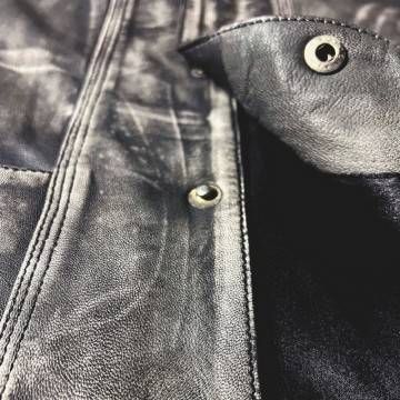 Men Vintage Motorcycle Distressed Black Vest