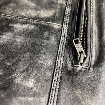 Men Vintage Motorcycle Distressed Black Vest