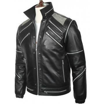 MJ Beat it Black Real Leather Jacket MJ Beat it Black Real Leather Jacket