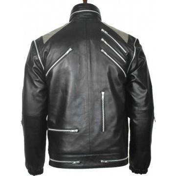 MJ Beat it Black Real Leather Jacket MJ Beat it Black Real Leather Jacket