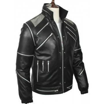 MJ Beat it Black Real Leather Jacket MJ Beat it Black Real Leather Jacket