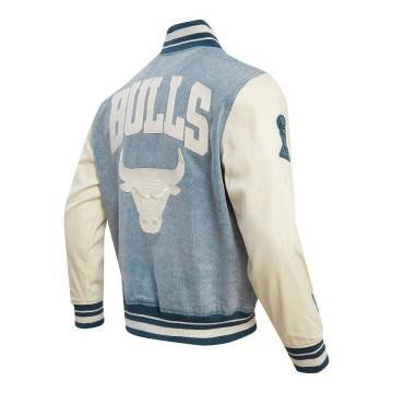Chicago Bulls City Denim Varsity Jacket Chicago Bulls City Denim Varsity Jacket