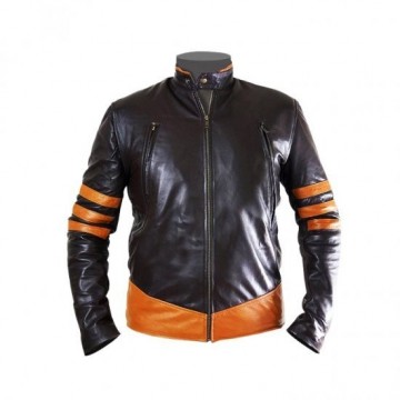 X-men Wolverine Black Leather Jacket