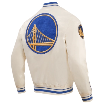 Men's NBA Golden State Warriors Retro Classic Satin Jacket