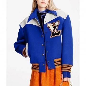 Cashgora LV Varsity Blue Jacket Cashgora LV Varsity Blue Jacket