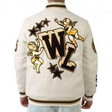Cherub Rock Rebel Minds Varsity White Jacket Cherub Rock Rebel Minds Varsity White Jacket