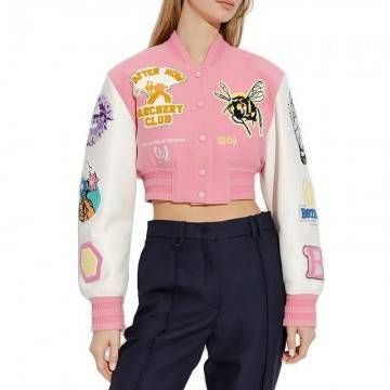 Bstroy Logo Embroidered Cropped Jacket Bstroy Logo Embroidered Cropped Jacket