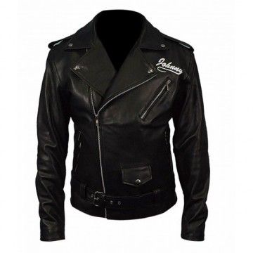 Brando Wild One Motorcycle Black Leather Jacket
