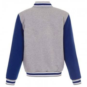 Dallas Mavericks Gray and Royal Varsity Wool Jacket