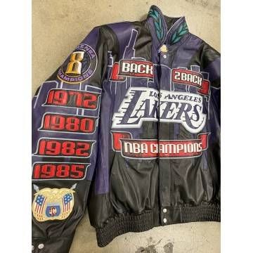 LA Lakers 2001 Back 2 Back Leather Jacket