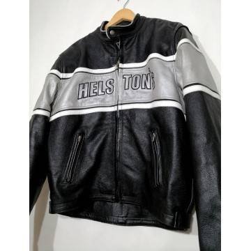 Mens Helstons motorcycle Biker Leather Jacket