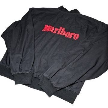 Vintage 90s Marlboro Logo Reversible Bomber Jacket