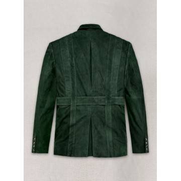 Mens Safari Hickory Green Suede Leather Jacket Mens Safari Hickory Green Suede Leather Jacket
