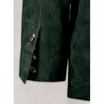 Mens Safari Hickory Green Suede Leather Jacket Mens Safari Hickory Green Suede Leather Jacket