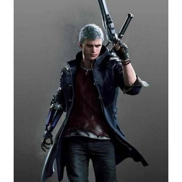 DMC Devil May Cry 5 Nero Black Trench Hooded Coat Jacket