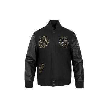 Mens Denver Nuggets Black Varsity Jacket