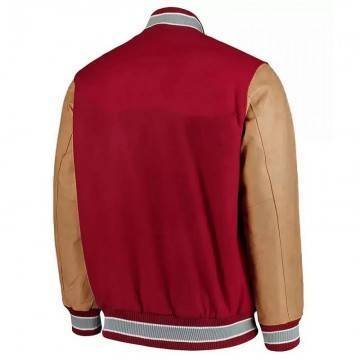 Ohio State Buckeyes Red and Brown Varsity Jacket