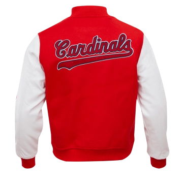 Mens Louis Cardinals Varsity Biker Letterman Jacket