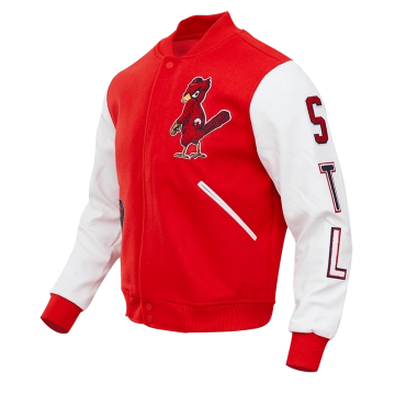 Mens Louis Cardinals Varsity Biker Letterman Jacket