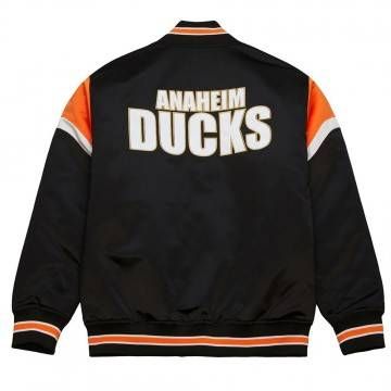 Anaheim Ducks Heavyweight Black Satin Jacket