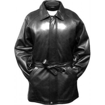 Black Genuine Men's Leather...