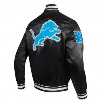 Detroit Lions Mashup Classic Rib Satin Jacket Detroit Lions Mashup Classic Rib Satin Jacket